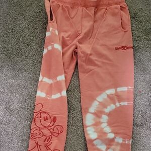 Disney Peach Tie-Dye Joggers
